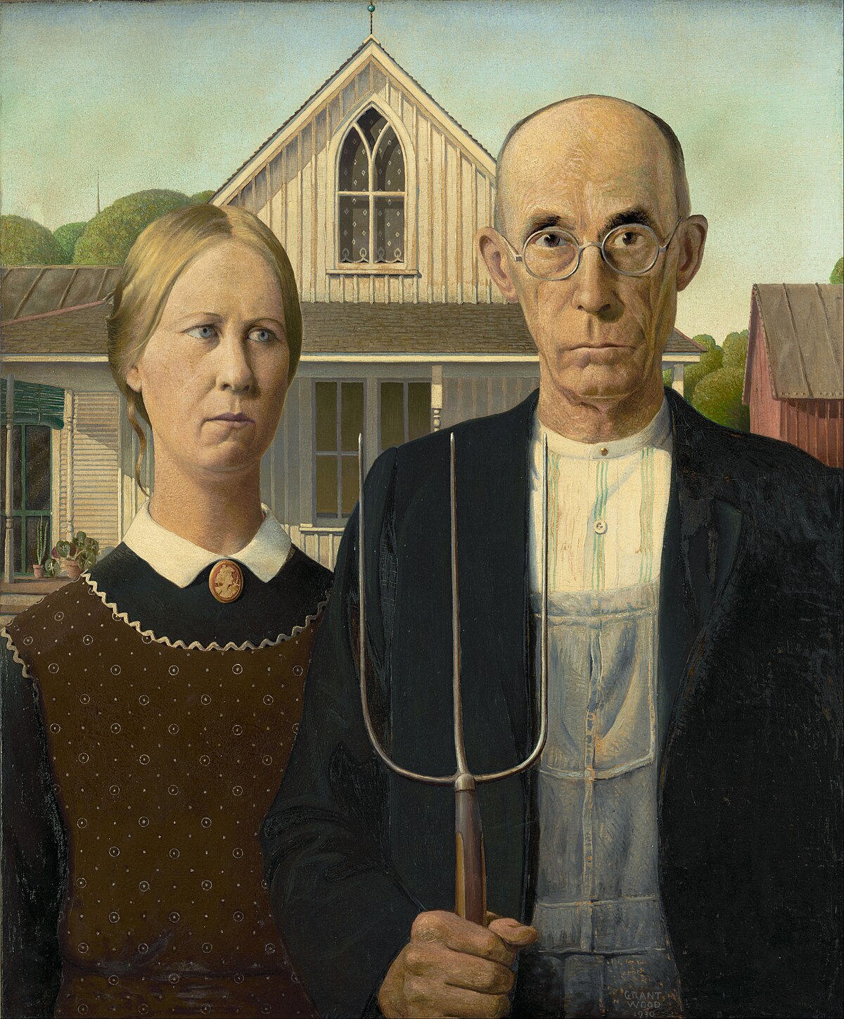 American Gothic, 1930 by Grant Wood.